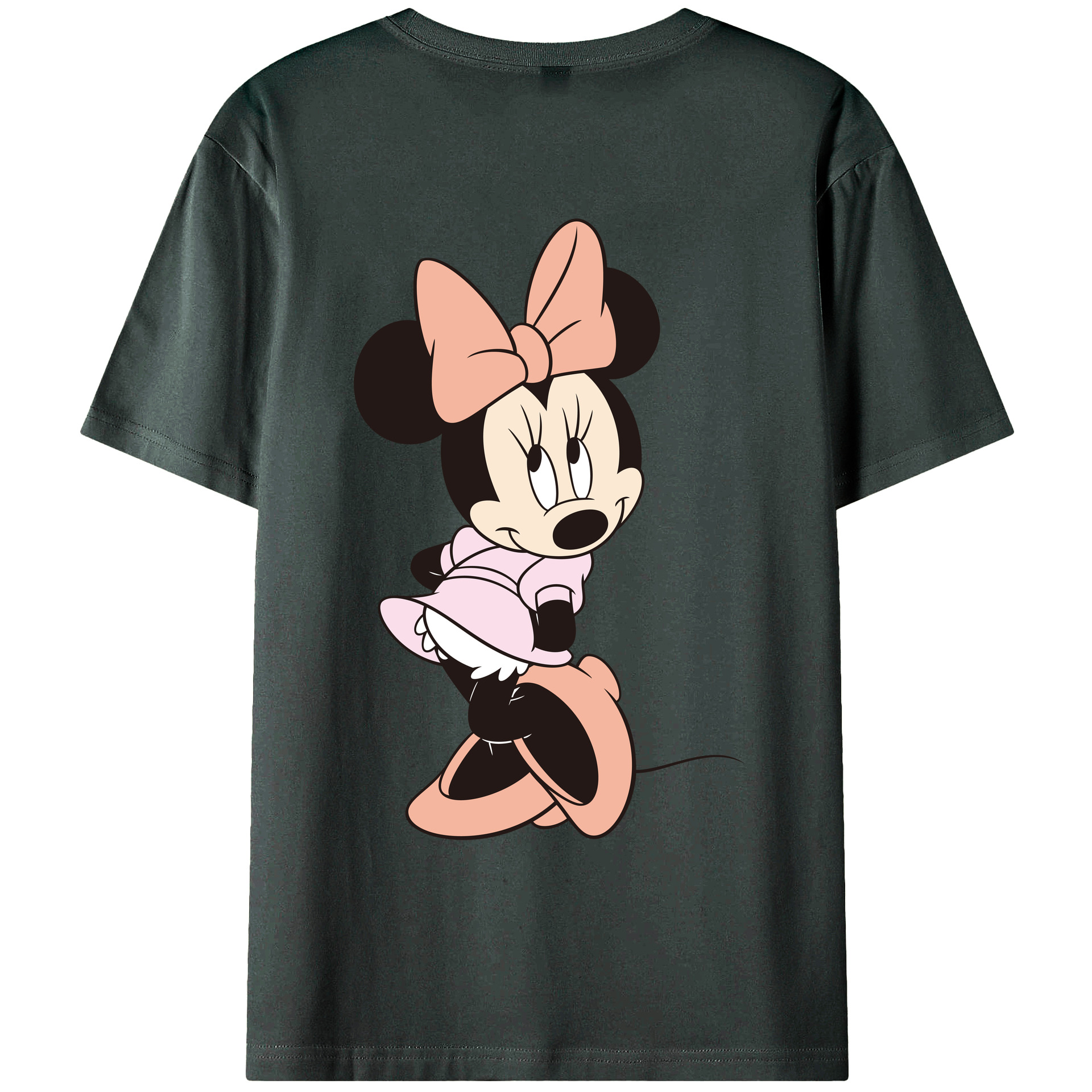 ミッキーマウス Mickey Mouse 綿100％ メンズ半袖Tシャツ（バックプリント） 通気性